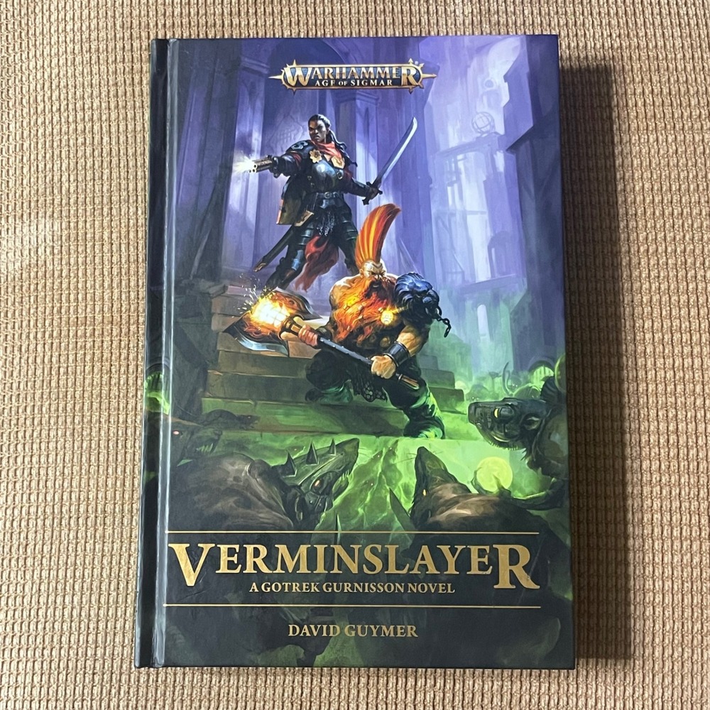 Warhammer Verminslayer Book Green Gotrek Gurnisson Age of Sigmar Hardcover Novel